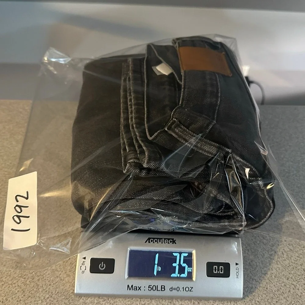 DU/ER Sz 31x27 Straight Leg Performance Denim Jeans Washed Black CoolMax Stretch